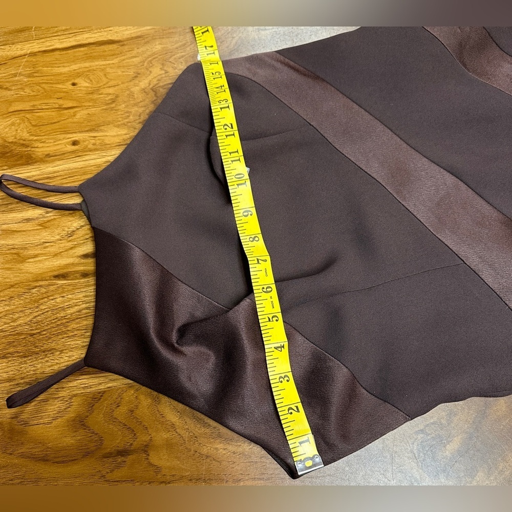Vintage Andrea Polizzi for Rex Lester Petite Women’s Size 8 Brown Sheath Dress - Picture 4 of 11